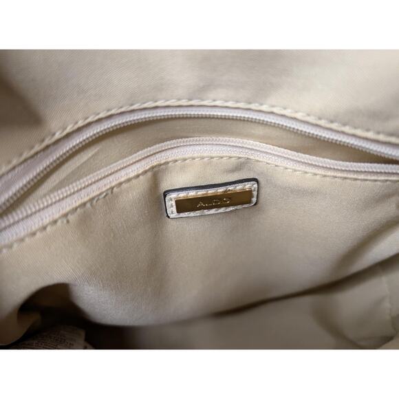 Aldo Cream & Gold Glitter Sparkly Handbag Purse With Lock And Key - Picture 9 of 12